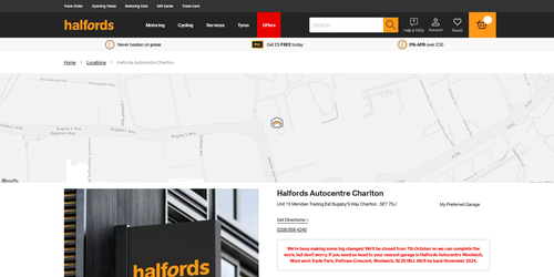 Halfords Autocentre Charlton